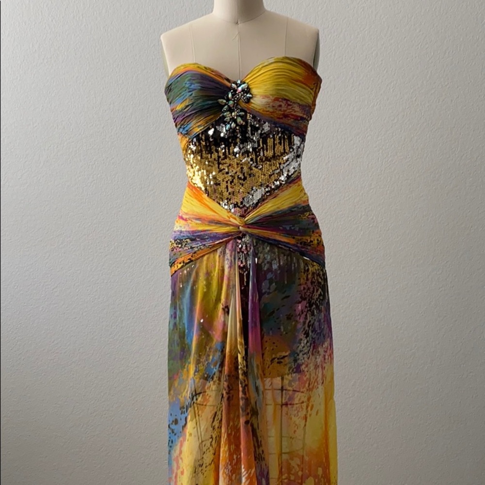 Tony Bowls hi low gown